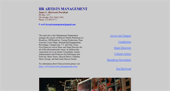 Desktop Screenshot of hrartistsmanagement.com