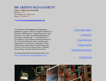 Tablet Screenshot of hrartistsmanagement.com